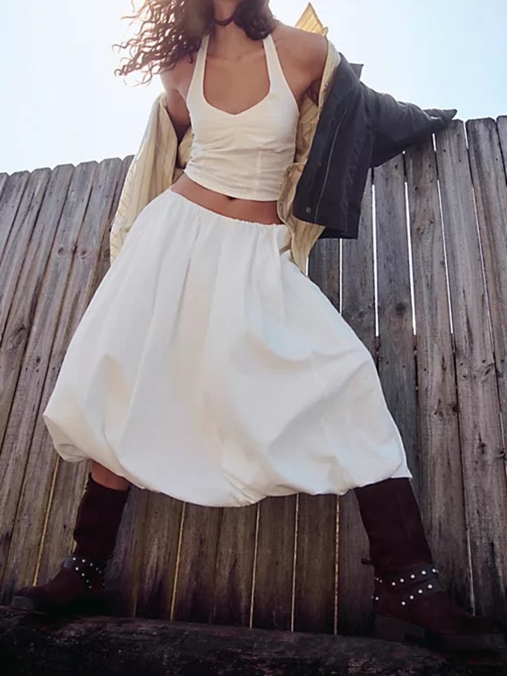 Free People Swan Midi Skirt Set